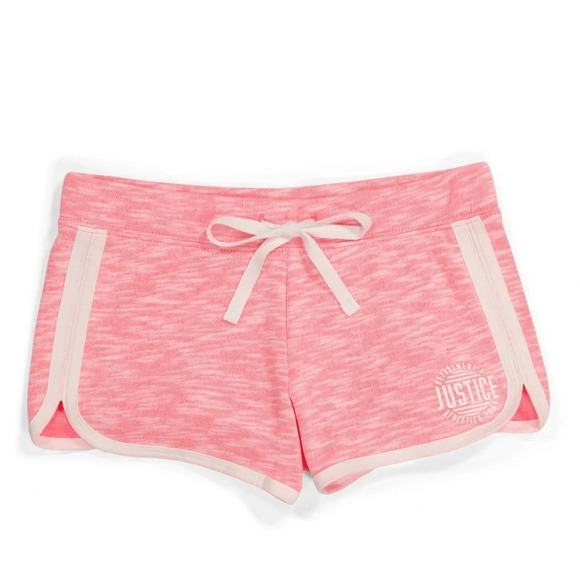 SOLD! NWT! Girl’s Justice knit Dolphin pink shorts size 6 - Picture 1 of 3